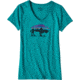 Patagonia Fitz Roy Bison Cotton/Poly V-Neck T-Shirt - Women's-True Teal-Large