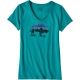 Patagonia Fitz Roy Bison Cotton/Poly V-Neck T-Shirt - Women's