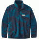 Patagonia Lightweight Synchilla Snap-T Pullover - Men's-X-Large-Ferns/Big Sur Blue
