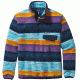 Lightweight Synchilla Snap-T Pullover - Mens-X-Small-Painted Fitz Stripe/Navy Blue