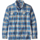 Patagonia Long Sleeve Fjord Flannel Shirt - Men's-Migration Plaid/Andes Blue-Small