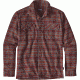 Patagonia Long Sleeve Fjord Flannel Shirt - Men's-Salty Flats/Dark Ruby-Small