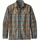Patagonia Long Sleeve Fjord Flannel Shirt - Men's-Salty Flats/Mojave Khaki-Small