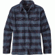 Patagonia Long Sleeve Fjord Flannel Shirt - Womens-Boxwood Plaid/Navy Blue-8
