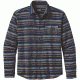 Patagonia Long Sleeve Lightweight Fjord Flannel Shirt - Men's -Arborist/Navy Blue-Medium