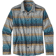 Patagonia Long Sleeve Lightweight Fjord Flannel Shirt - Men's -Blanket Stripe/Filter Blue-X-Small