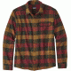 Patagonia Long Sleeve Lightweight Fjord Flannel Shirt - Men's -Upriver/Drumfire Red-X-Small
