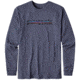 Patagonia Long-Sleeved '73 Text Logo Cotton/Poly Responsibili-Tee - Men's-Prussian Blue-Medium