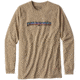 Patagonia Long-Sleeved '73 Text Logo Cotton/Poly Responsibili-Tee - Men's-Woodland Tan-X-Large
