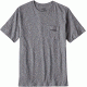 Patagonia P-6 Logo Cotton Pocket T-shirt - Men's-Gravel Heather-Medium