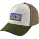 Patagonia P-6 Logo Roger That Hat-White/Glades Green-One Size