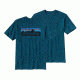 Patagonia P-6 Logo Short Sleeve T-Shirt - Mens-Large-Crater Blue