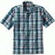 Patagonia Puckerware Short Sleeve Shirt - Men's -Medium-Transom/Big Sur Blue