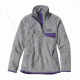 Patagonia Re-Tool Snap-T Pullover - Womens-Tailored Grey Nickel/Concord Purple-Large