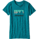 Patagonia Shop Sticker Cotton/Poly Responsibili-Tee - Women's-Elwha Blue-Small