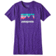 Patagonia Shop Sticker Cotton/Poly Responsibili-Tee - Women's-Purple-Large