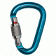 Petzl Attache H-Frame Carabiner,Special Edition Supporting HERA,Screw-Lock, Turquoise, M38A HERA
