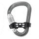 Petzl Attache Locking Pear-Shaped Carabiner With Unidirectional Positioning Bar, Gray, M038CA00