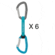 Petzl Djinn Axess Quickdraw - 6 Pack, Turquoise, 11 cm, M060LC05