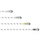Petzl Grillon Lanyard, White/Yellow, 2 m, L052AA00