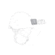 Petzl Helmet Adapt Mounting Plate, One Size, E073AB00