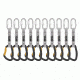 Petzl Quickdraws w/DJINN STEEL carabiners and quick links, for climbing gyms or for working a route,Pack of 10 M60APS 12