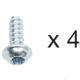 Petzl Screws for Fast Buckle, Pack of 4, Grey, C199EA00