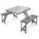 Picnic Time Portable Aluminum Picnic Table and Seats-Aluminum