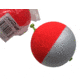 Plastilite Round Snap-On Foam Float, 3in, Red/White, 2pk, QPSRB300