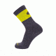 Point 6 37.5 Ultra Light Crew Men's Socks, Gray/Citrus, Medium 3730-285-06