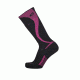 Point 6 Ski/Carve Light OTC Women's Sock, Black/Lipstick, Medium 2424-306-06