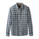 prAna Ansel Long Sleeve Flannel Shirt- Mens, Weathered Blue, Large, M23181370-WEBL-L