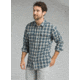 prAna Ansel Long Sleeve Flannel Shirt- Men's, Weathered Blue, Large, M23181370-WEBL-L