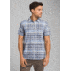 prAna Cayman Plaid Short Sleeve - Mens, Blue Anchor, Medium, M11181353 -419-M