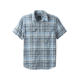 prAna Cayman Plaid Short Sleeve - Mens, Blue Anchor, Medium, M11181353 -419-M