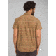 prAna Cayman Plaid Short Sleeve - Mens, Dark Khaki, Small, M11181353-DKKH-S