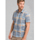 prAna Cayman Plaid Short Sleeve - Mens, Rain, Large, M11181353-RAIN-L