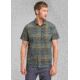 prAna Cayman Plaid Short Sleeve - Mens, Rye Green, Large, M11181353-RYGR-L