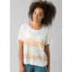 prAna Chez Tee - Womens, Soft White Stripe, Medium, W11190747-SWST-M