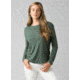 prAna Cozy Up Long Sleeve Tee - Womens, Canopy Heather, Extra Small, W21202125-CNHT-XS