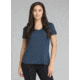 prAna Foundation Short Sleeve V-Neck Top - Women's, Equinox Blue Heather, Large, W11170142-EBHT-L