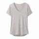 prAna Foundation Short Sleeve V-Neck - Women's, Light Grey Heather, Small, W11170142-LGHT-S