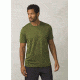 Prana Hardesty Short Sleeve Mens, Fern Green Stripe, Small, M11170402-FEGS-S