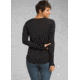 prAna Iselle Long Sleeve Tee - Womens, Black, Small, W21190655-BLK-S