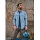 prAna Lost Sol Long Sleeve Shirts - Mens, Chambray Heather, Medium, 1972361-401-SL-M