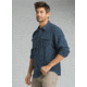 prAna Lybek Long Sleeve Flannel Shirt - Men's, Equinox Blue Herringbone, XX-Large, M23170384-EBHB-XXL