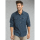 prAna Lybek Long Sleeve Flannel Shirt - Men's, Equinox Blue Herringbone, XX-Large, M23170384-EBHB-XXL