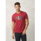 Prana Mears Short Sleeve Tee Mens, Crimson Heather, Small, M11180465-CMHT-S