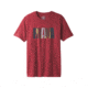 Prana Mears Short Sleeve Tee Mens, Crimson Heather, Small, M11180465-CMHT-S