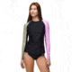 prAna Baja Bound LS Rashguard - Womens, Black Color Block, M, 2066561-001-M